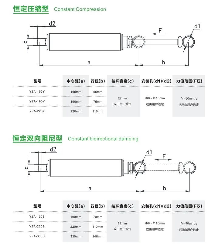 Yzb-400L Steel Fitness Hydraulic Cylinder