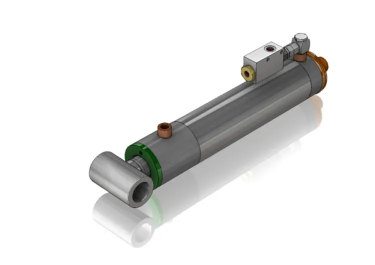 Customized Double Acting Welded Hydraulic Oil Cylinder with Valve