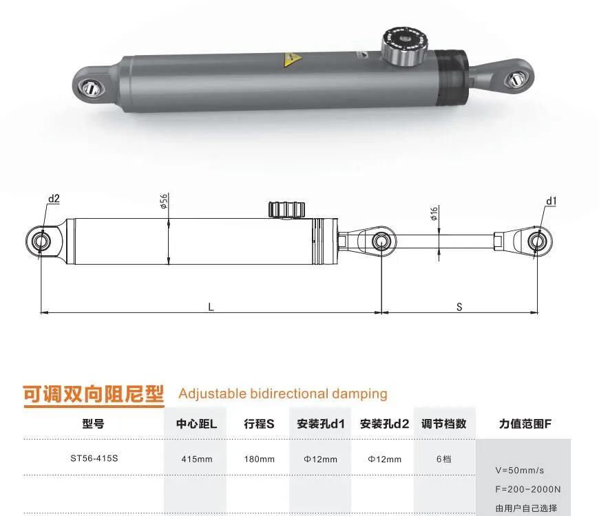 Adjustable Exercise Equipment Hydraulic Cylinders