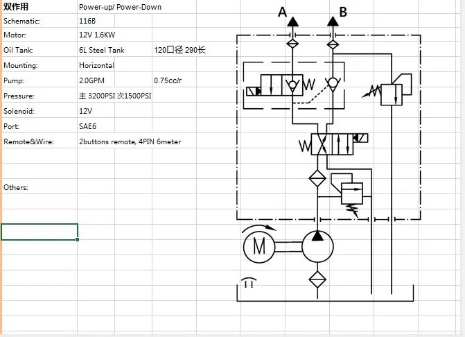 12 Volt DC Hydraulic Power Unit Double Action Power Unit