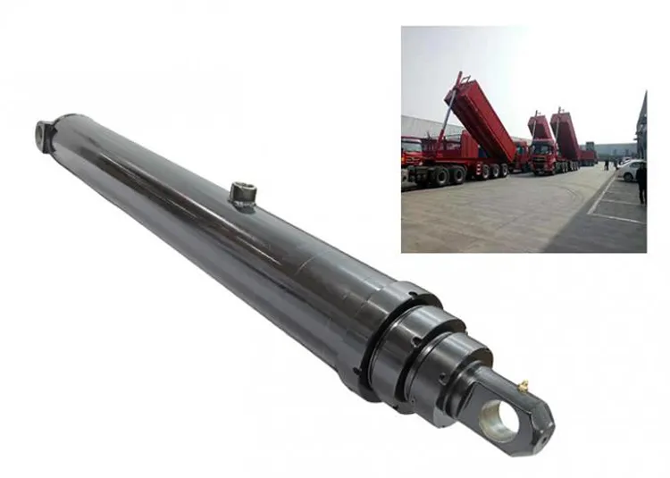 Three-Stage Front End Dump Turck Use Telescopic Hydraulic Cylinder
