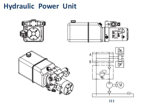 Low Price Single Acting 12V 24V Hydraulic Power Units