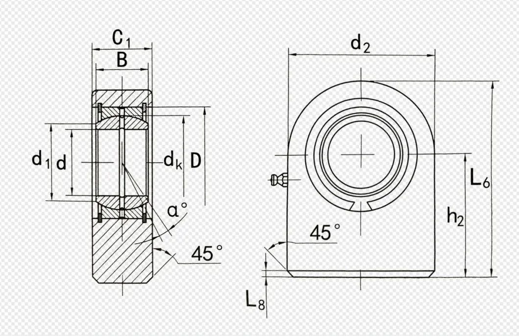 GF15do, GF25do, GF35do, GF50 60 80 120do Rod Ends for Hydraulic Components