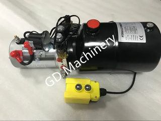 Dump Trailer Power Unit with 12V DC Motor for Double-Acting Cylinder, 1.1 Gal. Reservoir