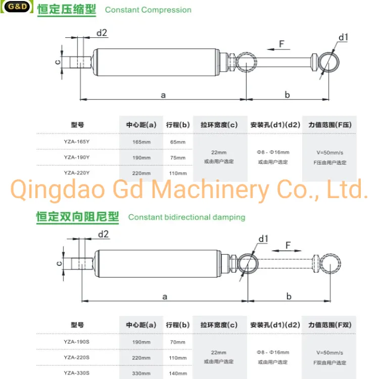 12 Months Warranty Customized Color Hydraulic Cylinder for Aerobic Exercise Machines