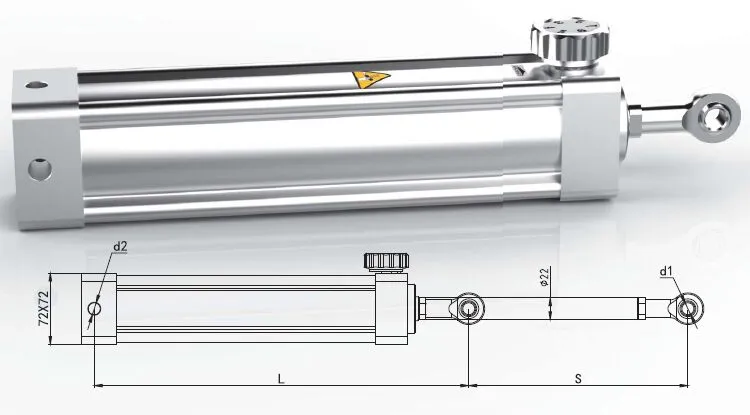 Bore Diameter 72 Adjustable Tension-Type Auto Rally Hydraulic Cylinder for Gym Equipment