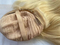 100% Human Hair Material Human Hair Wig Length 22" with 613 Color 13*4 Lace in Frontal Part