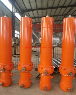Single Acting Telescopic Hydraulic Cylinder High Pressure
