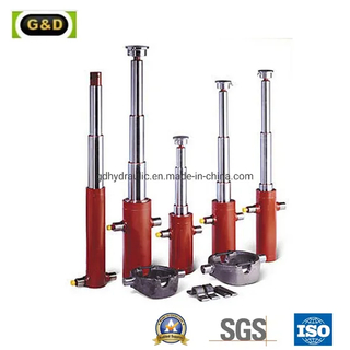 3 Extensions Tipping Systems Telescopic Front End Hydraulic Cylinder