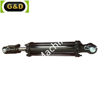 Hyva Type Tie Rod Hydraulic Cylinder with Long Stroke and Steel Piston Rod
