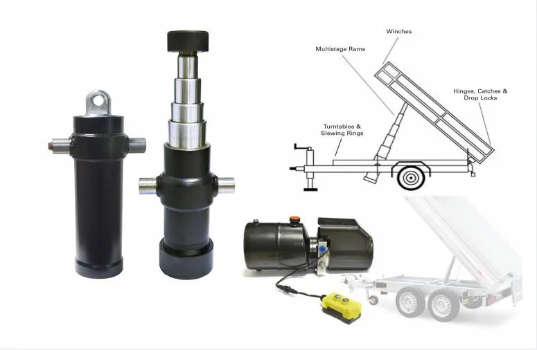 Customized Hydraulic Telescopic Cylinder and Power Units for Trailer