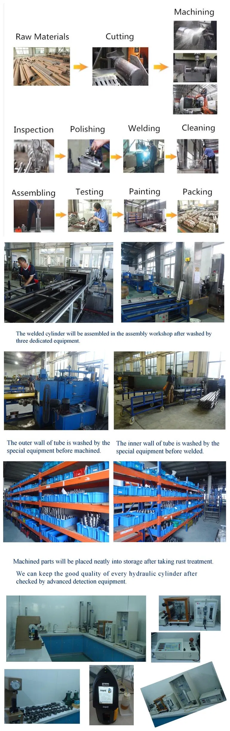 High Strength Carbon Steel Telescopic Hydraulic Cylinder for Dump Trailer