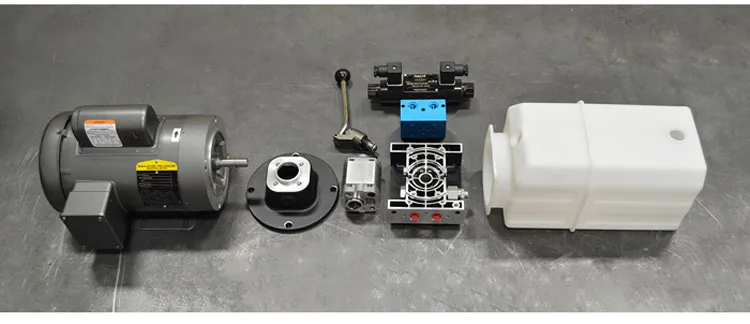 Dump Trailer Power Unit with 12V DC Motor for Double-Acting Cylinder, 1.1 Gal. Reservoir