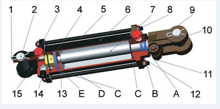 Standard Piston Type Double Action Hydraulic Cylinder