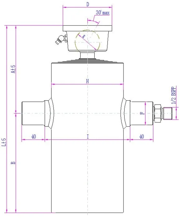 5 Stage Telescopic Long Stroke Hydraulic Cylinder for Roll off Truck