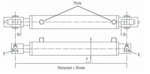 Standard Clevis Type Welded Hydraulic Cylinder