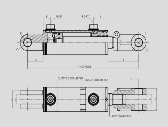 Double Acting Hydraulic Cylinder for Dump Trailer