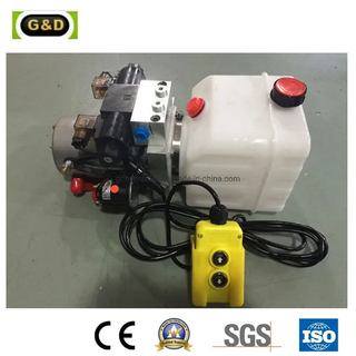 DC 12V 3 Quart Mini Double Acting Control Kit Hydraulic Power Unit
