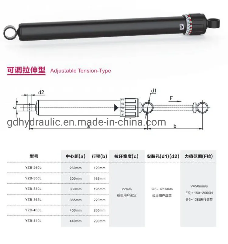 Yzb-400L Adjustable Tension Type Auto Rally Hydraulic Damper