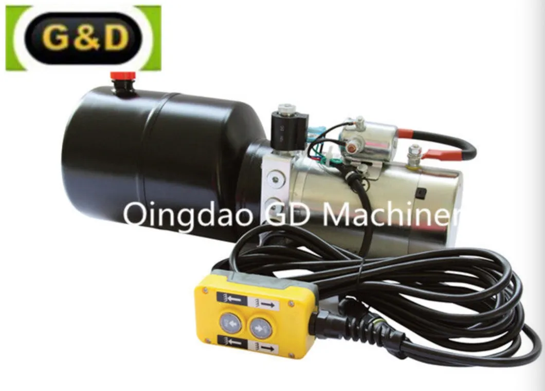 Vehicle 12V 24VDC 1600W Mini Single Acting Hydraulic Power Unit
