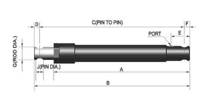 Single Acting Snow Plow RAM Hydraulic Cylinder