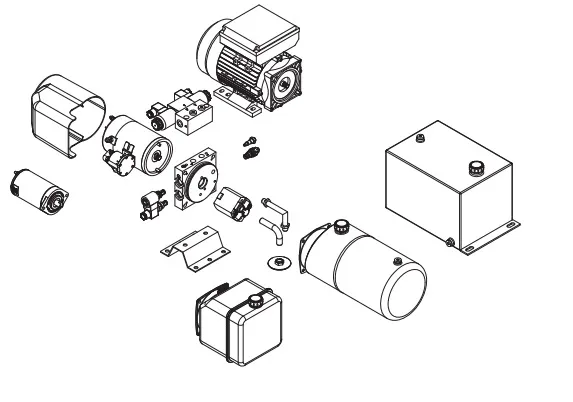 12V DC 0.8 Kw Small Hydraulic Power Units Auxiliary Power Unit
