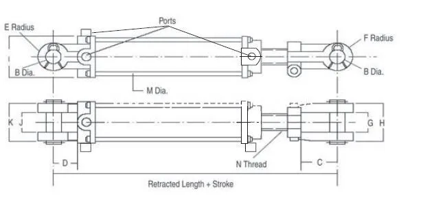 Htr Series 3*20 Tie Rod Hydraulic Cylinders for Agricultural Machines