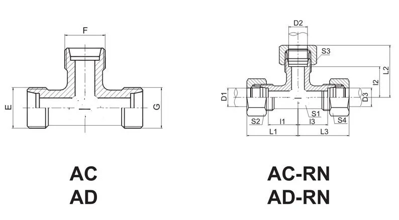 carbon Steel Zinc Plated DIN Equal Tee Fittings