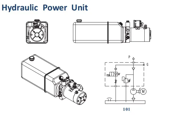 Small Hydraulic Power Unit 12 Volt Hydraulic Power Unit